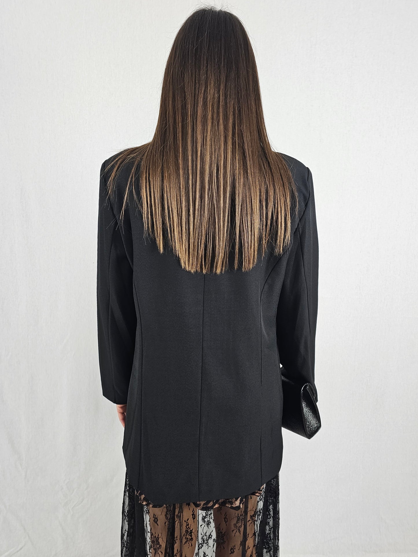 Veste noire à bouton - OLIVIA