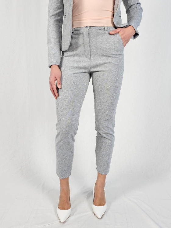 Pantalon chino gris élégant MAUD