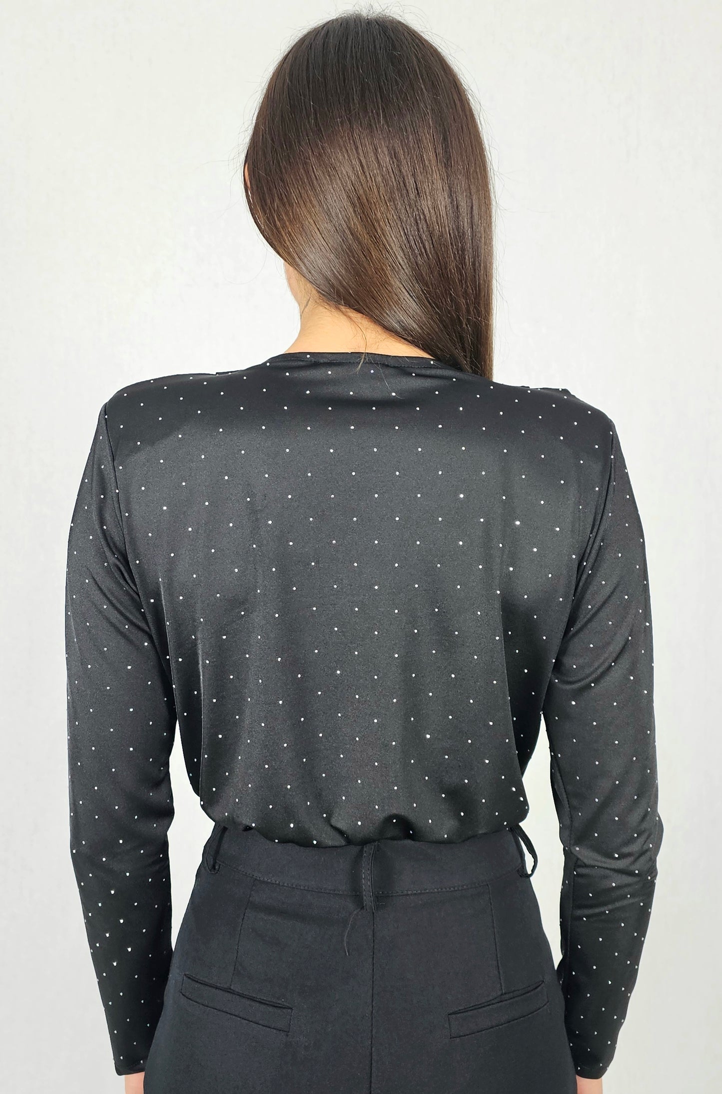 Body noir à strass - LIZ