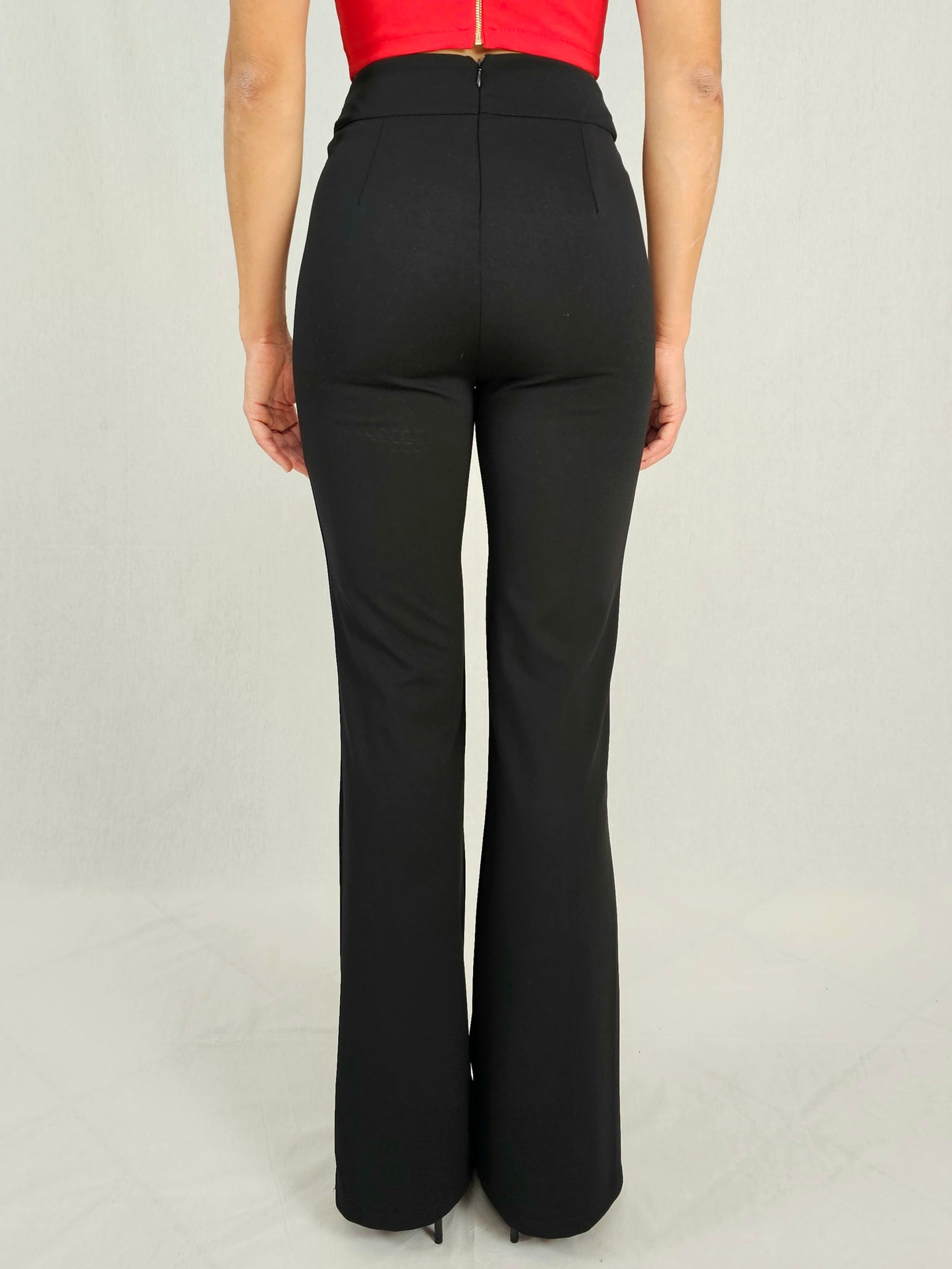 Pantalon noir taille haute officier - ALYA