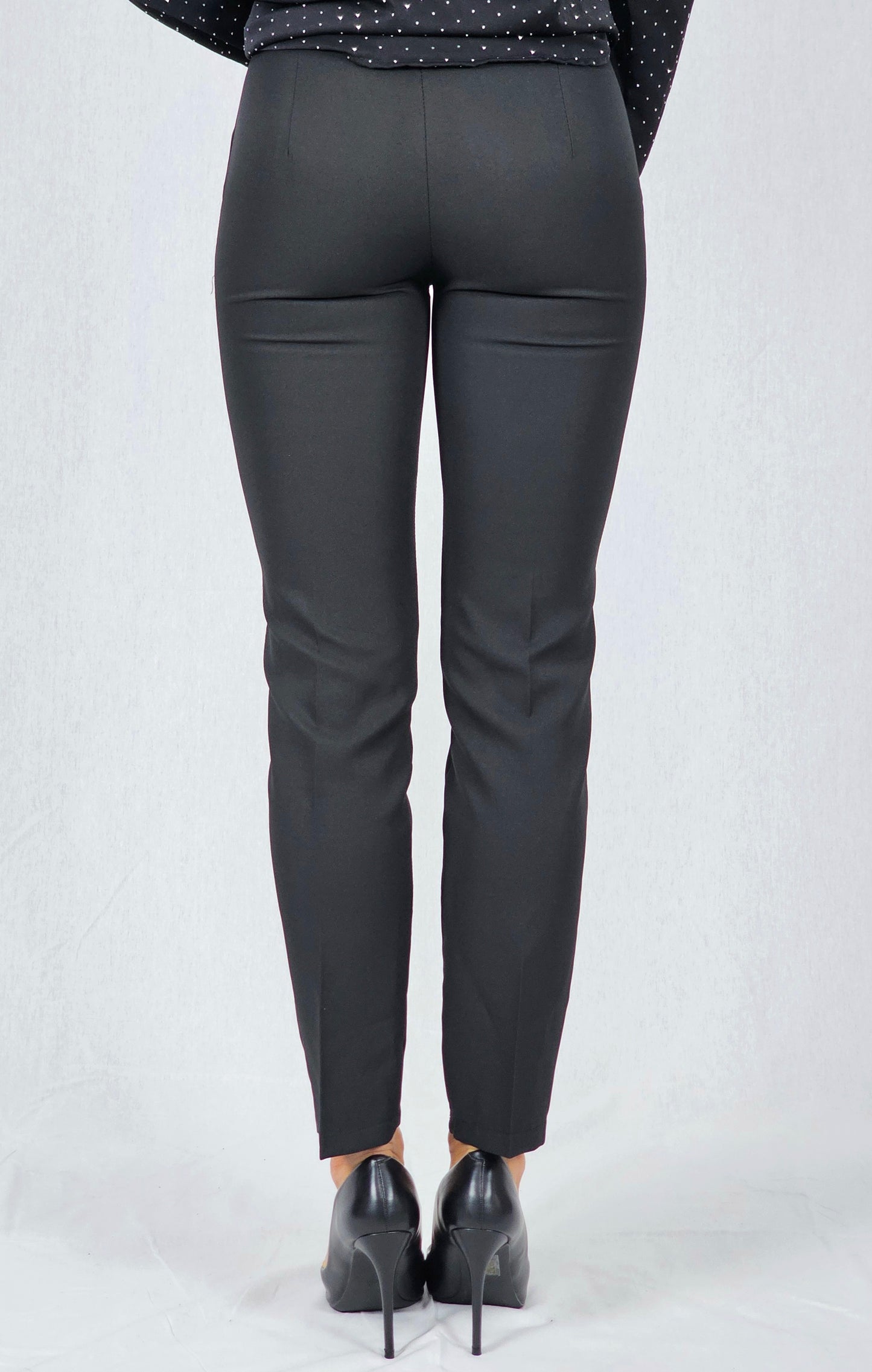 Pantalon noir ajusté moderne - ALINA