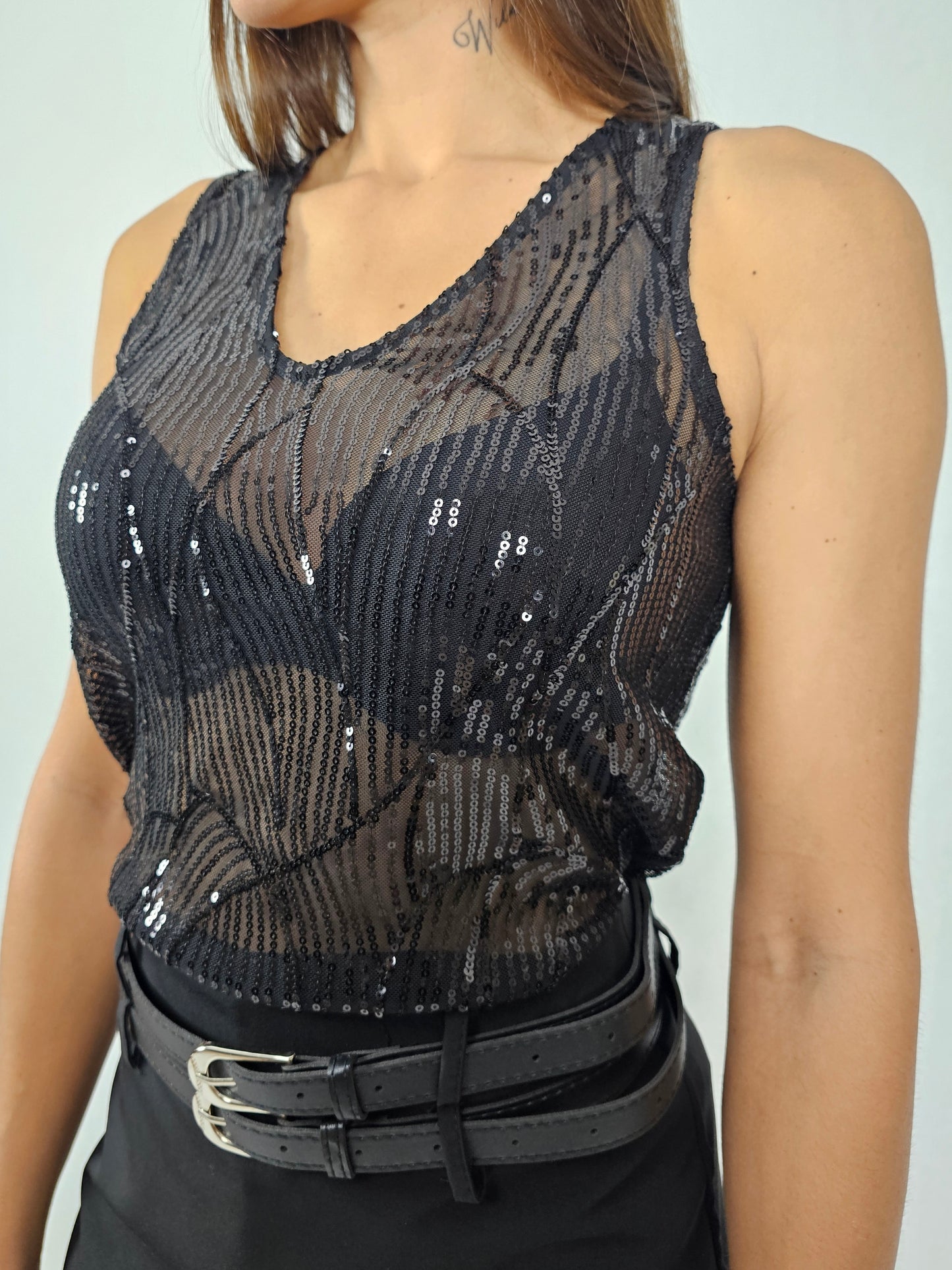 Haut noir en sequins - MEGAN JDY