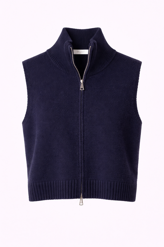 Gilet col camioneur - Bleu Marine