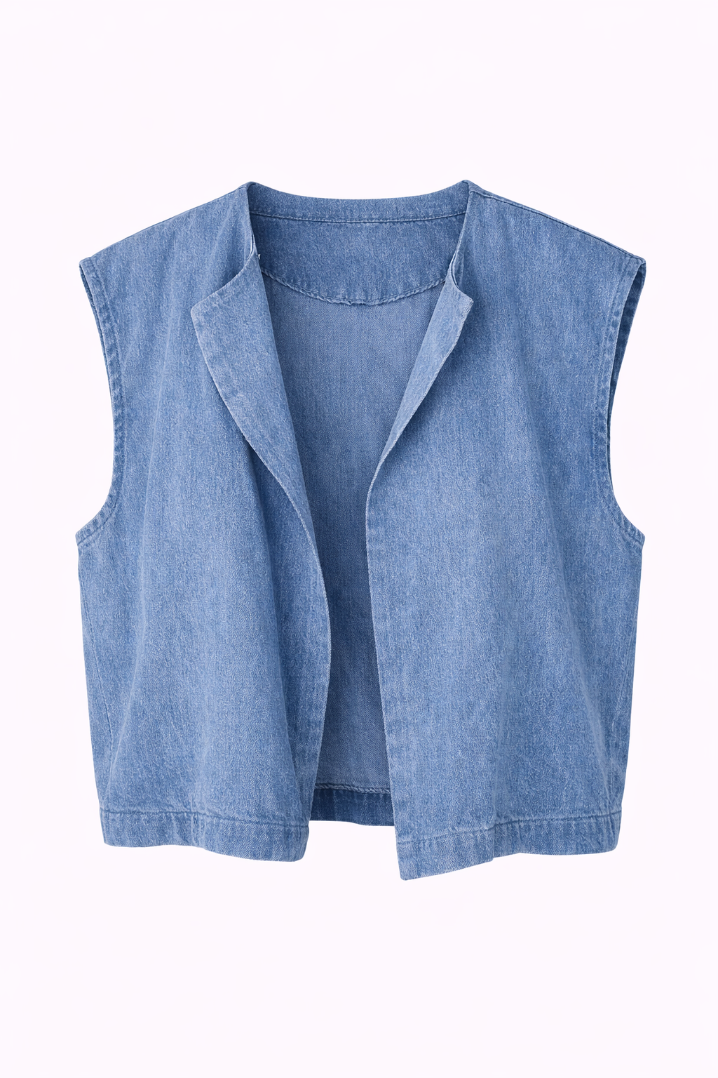 Veste sans manches bleu ciel oversize