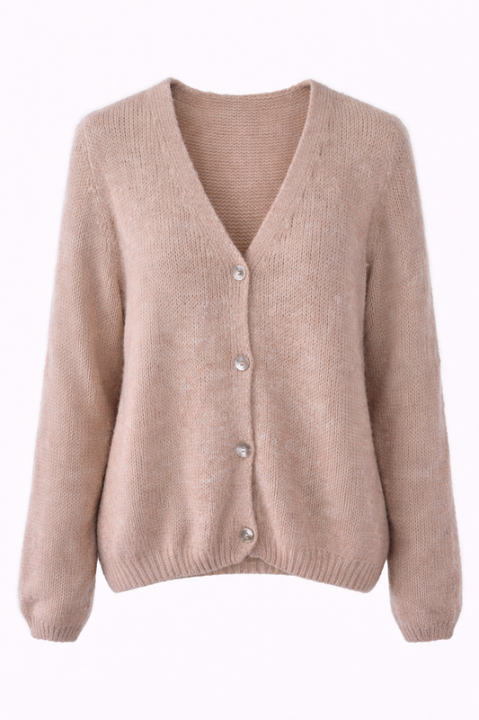 Gilet en maille boutonné col V