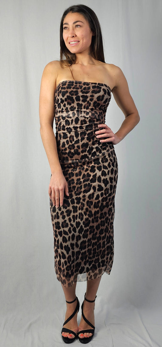 Robe bustier en tulle imprimé - LYS