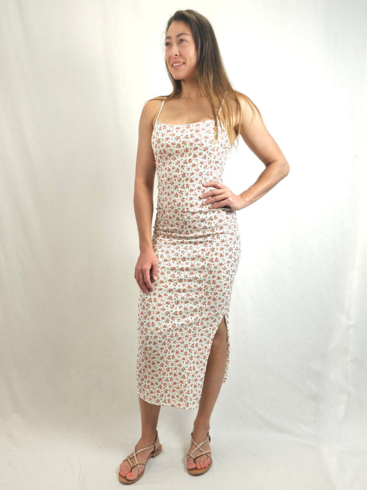 Robe longue fleurie à bretelles fines - BLUME