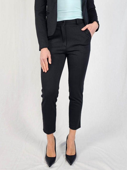 Pantalon chino noir élégant MAUD