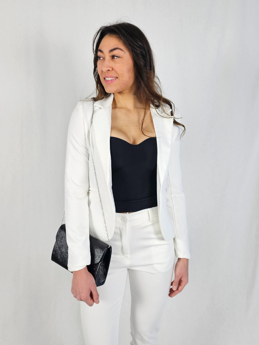 Veste tailleur blanc TARA