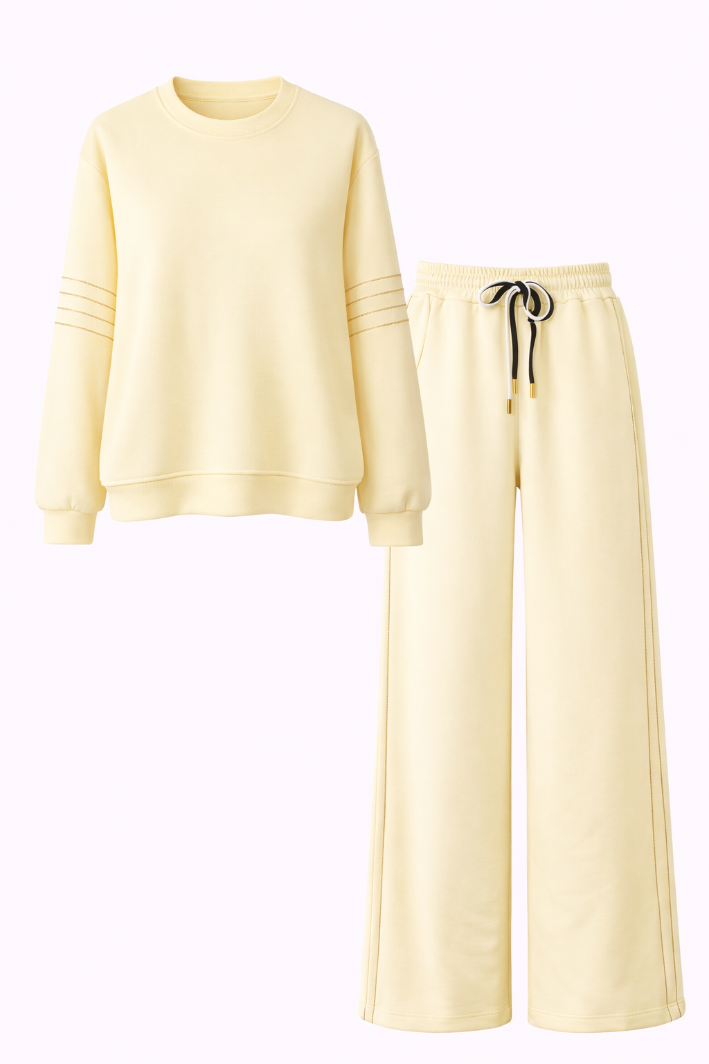 Ensemble sweat & pantalon rose poudré