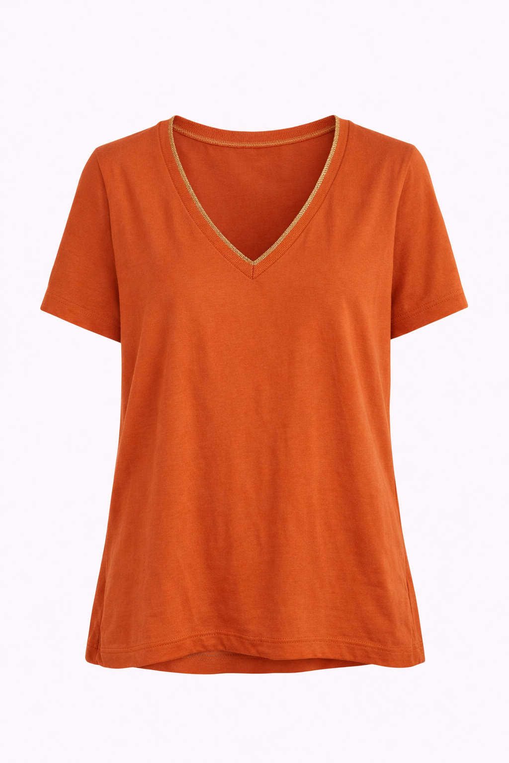 T-shirt col V avec finition dorée JDY