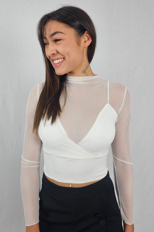 Haut en tulle transparent - LUCIA