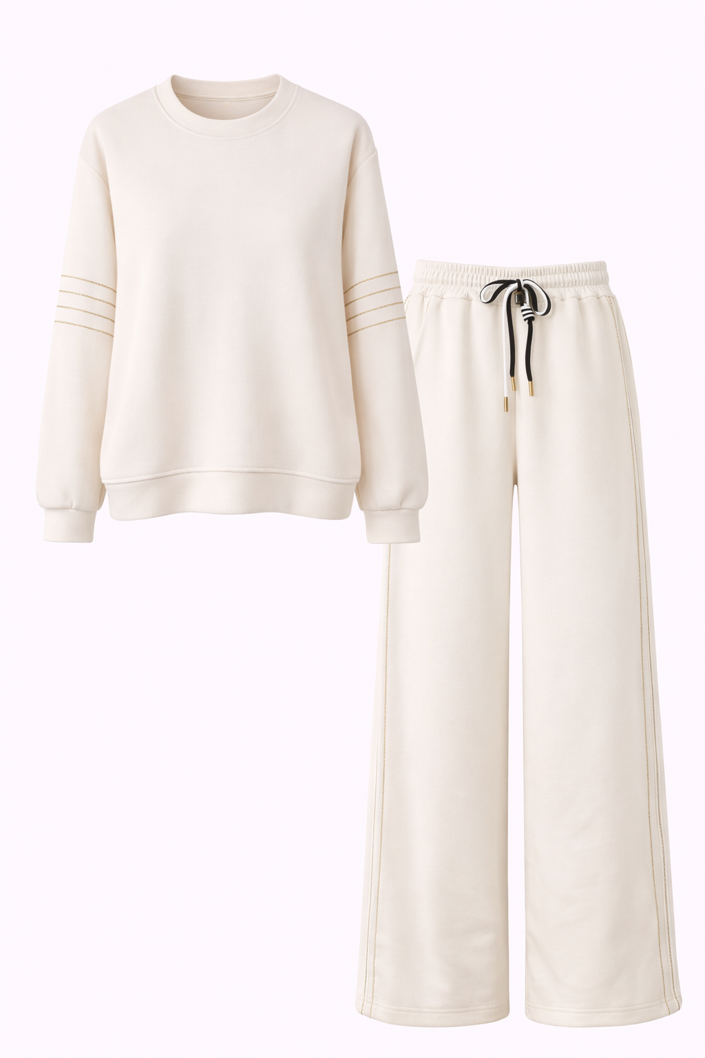 Ensemble sweat & pantalon rose poudré