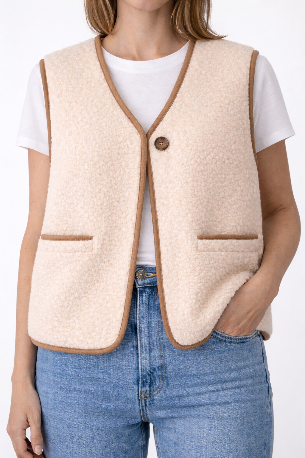Gilet sans manches effet teddy reversible - TEDDY